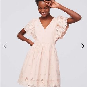 Sold out online! Blush Pink Flutter Sleeve Dress